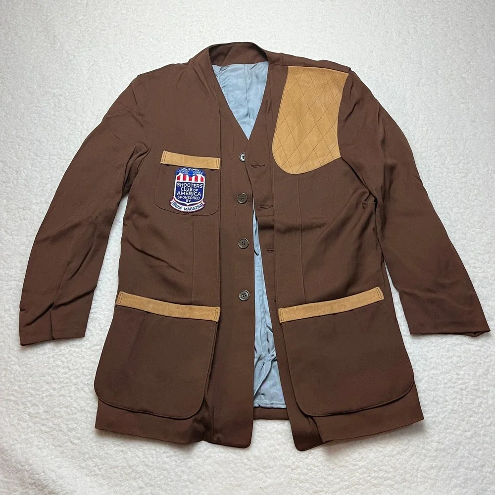 10 X Sport Clothing Shooting Jacket Brown Mens 42‎ Shooters Club America Patch